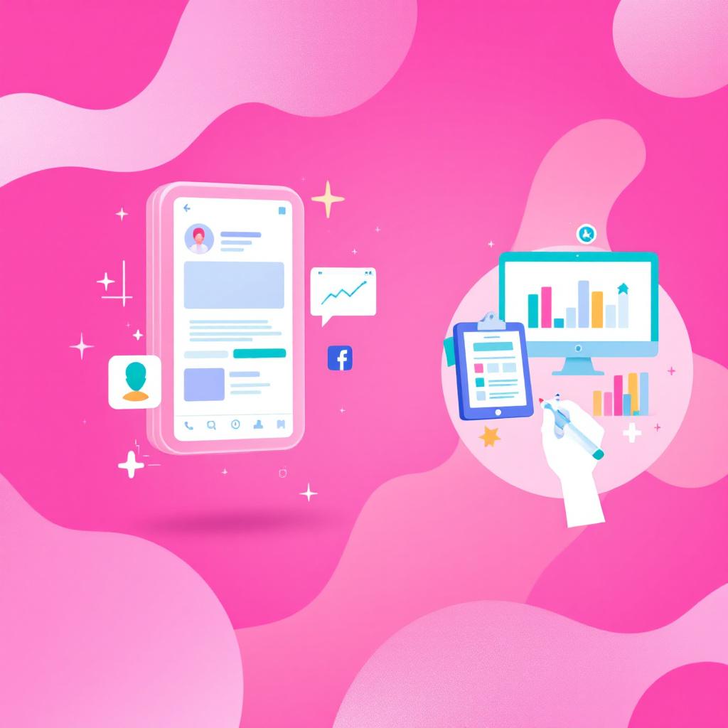 Social media management mockups